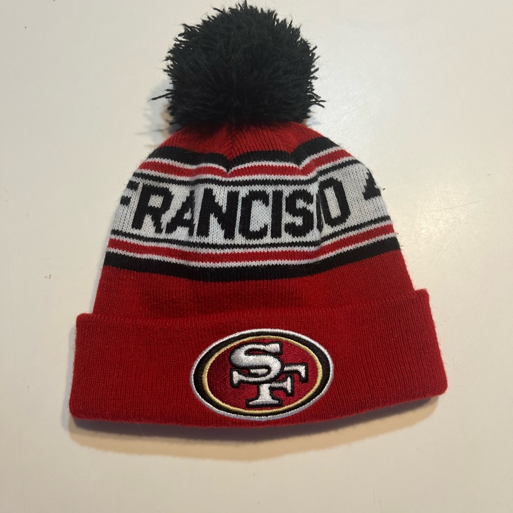NFL San Francisco 49ers youth Pom Pom winter stocking hat